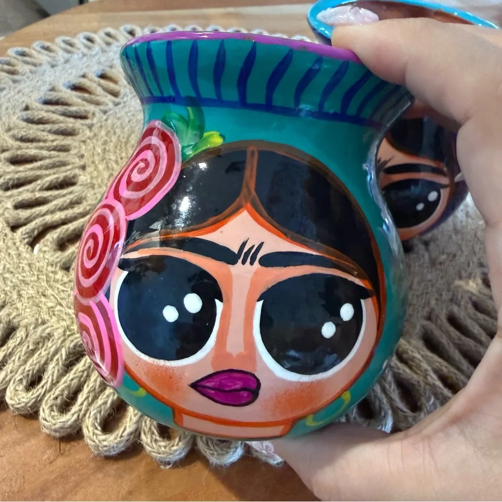 Colorful Hand-Painted Ceramic Cups - Picture 3 of 9